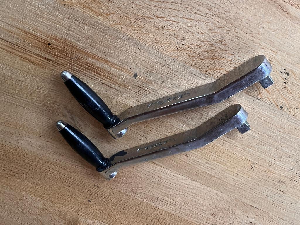 2 x Enkes lierhendel 30 cm, Ophalen of Verzenden, Gebruikt, Lijn of Blok