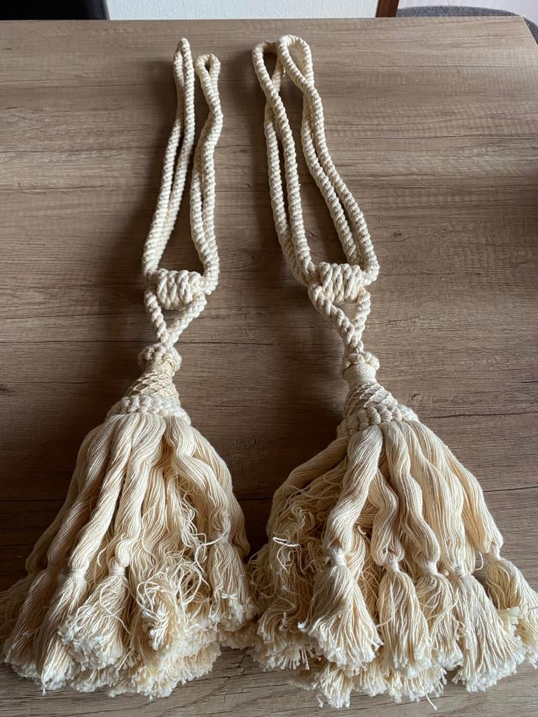 Gordijn kwast, Ophalen of Verzenden, Gebruikt, Beige, Minder dan 100 cm