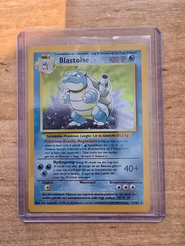 Blastoise - Base Set - Nederlandse versie, Ophalen of Verzenden, Zo goed als nieuw, Losse kaart