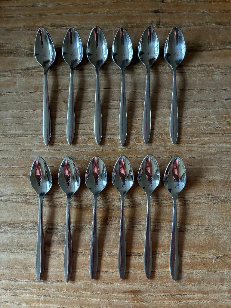 12 Gero Zilduro mokka likeurlepeltjes lepel model 750 Festi, Ophalen of Verzenden