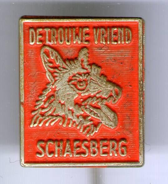 De trouwe vriend Schaesberg rood op koper speldje ( N_065 ), Verzenden, Nieuw, Dier of Natuur, Speldje of Pin