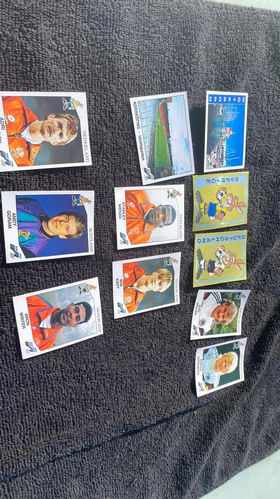 11 x panini euro 92, Ophalen of Verzenden, Buitenlandse clubs, Poster, Plaatje of Sticker