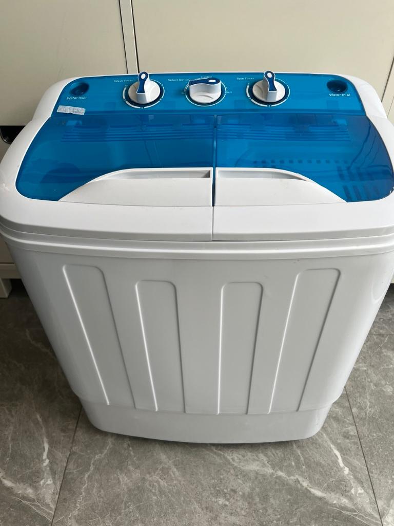 Mini wasmachine met dubbele trommel 5,6 kg, Witgoed en Apparatuur, Wasmachines, Ophalen, Minder dan 1200 toeren, Minder dan 85 cm