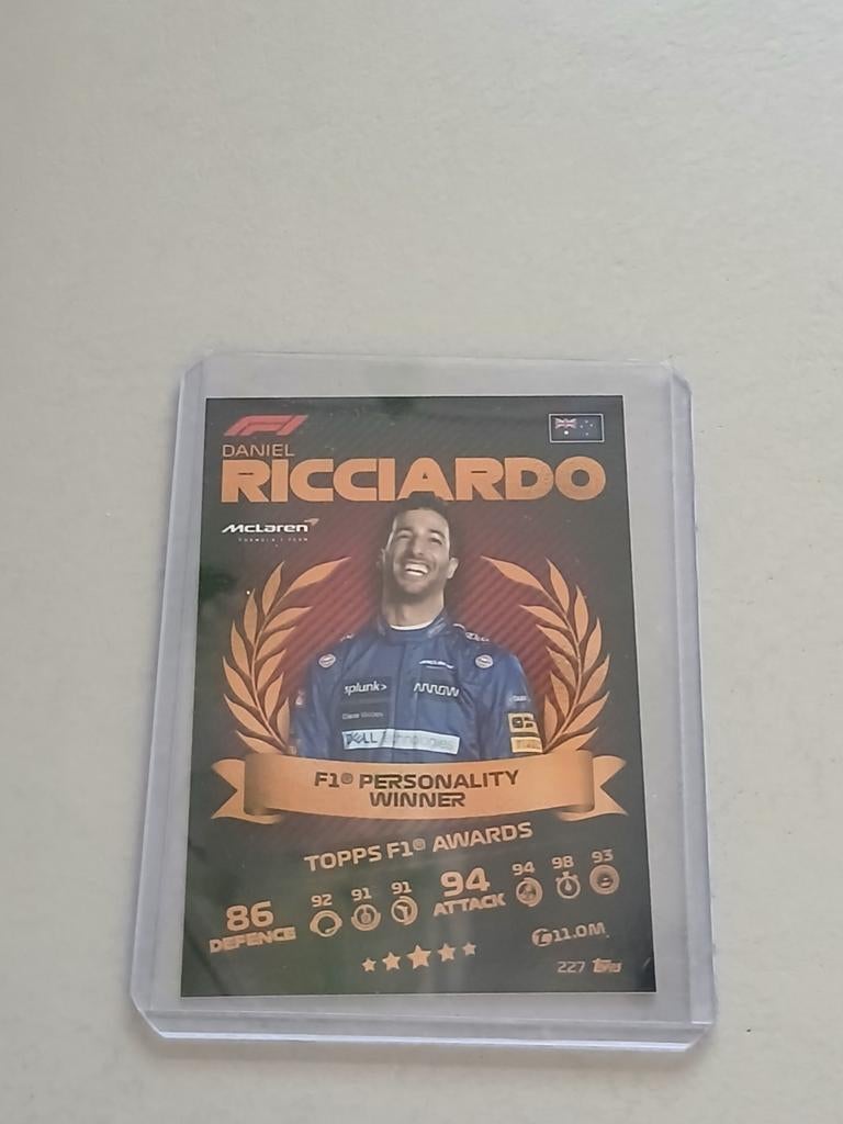 Daniel Ricciardo Topps F1 Turbo Attax 2021 Kaart, Ophalen of Verzenden, Zo goed als nieuw, Losse kaart