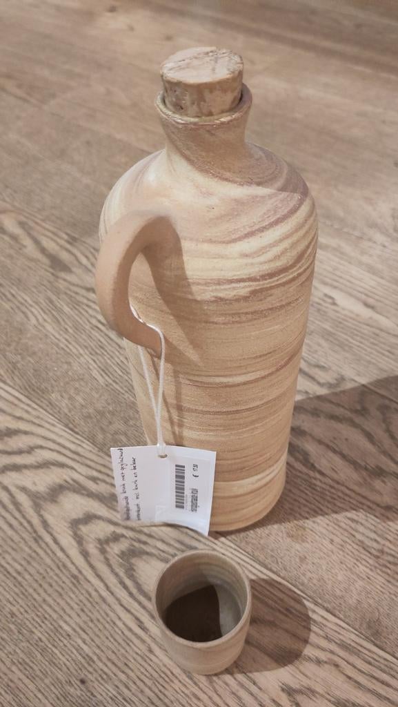 Handgedraaide kruik met geglazuurde binnenkant (29 cm hoog), Ophalen of Verzenden