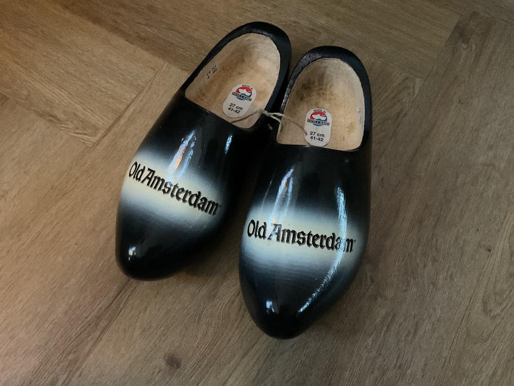 Old Amsterdam houten klompen - maat 41/42, Ophalen of Verzenden, Zo goed als nieuw, Gebruiksvoorwerp