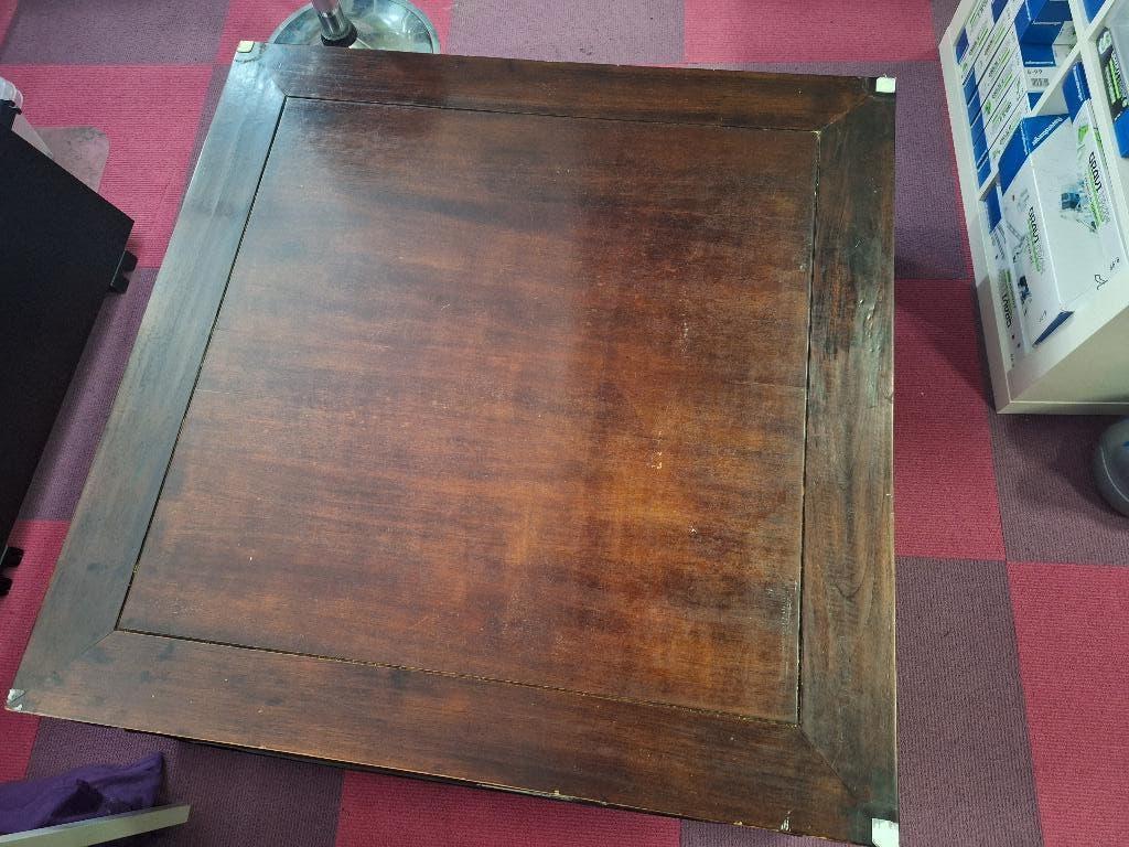 Opium salontafel 100x100 koloniaal, Ophalen, Gebruikt, 50 tot 100 cm, Vierkant