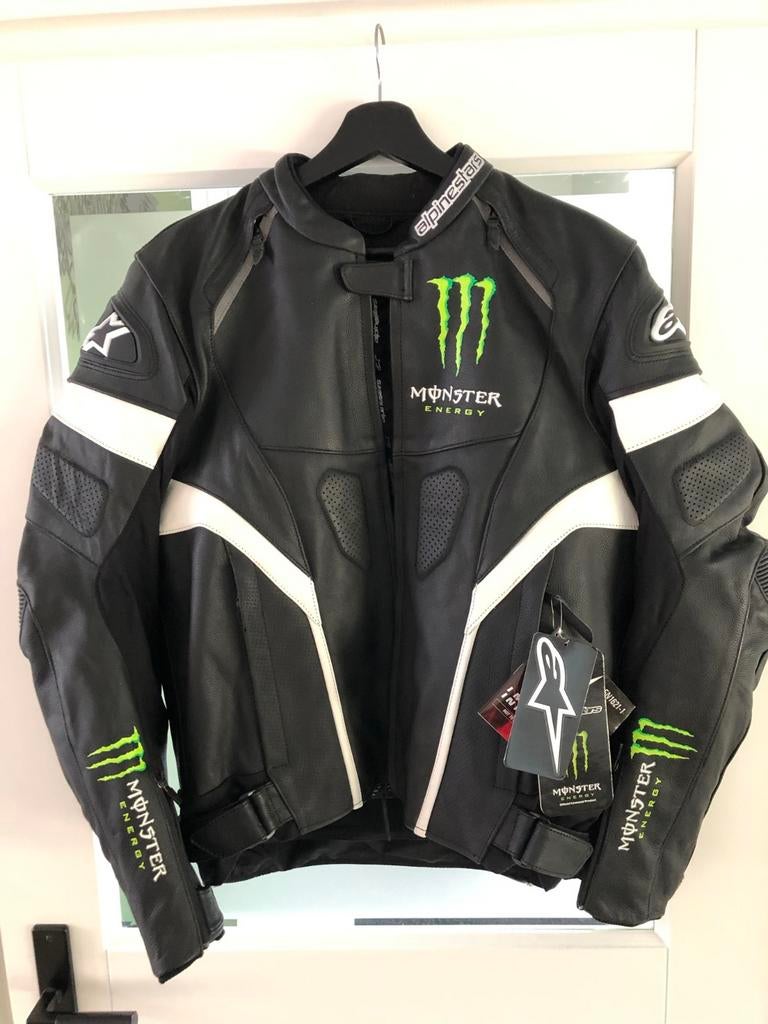 Alpinestars Monster Energy Leren Motorjas Maat 52, Motoren, Kleding | Motorkleding, Ophalen, Heren, Jas | leer, Alpinestars
