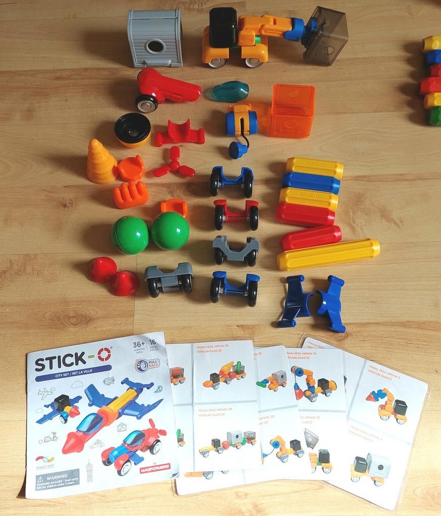 Stick-O constructie set, magnetisch, Kinderen en Baby's, Speelgoed | Bouwstenen, Ophalen of Verzenden, Zo goed als nieuw, Overige merken