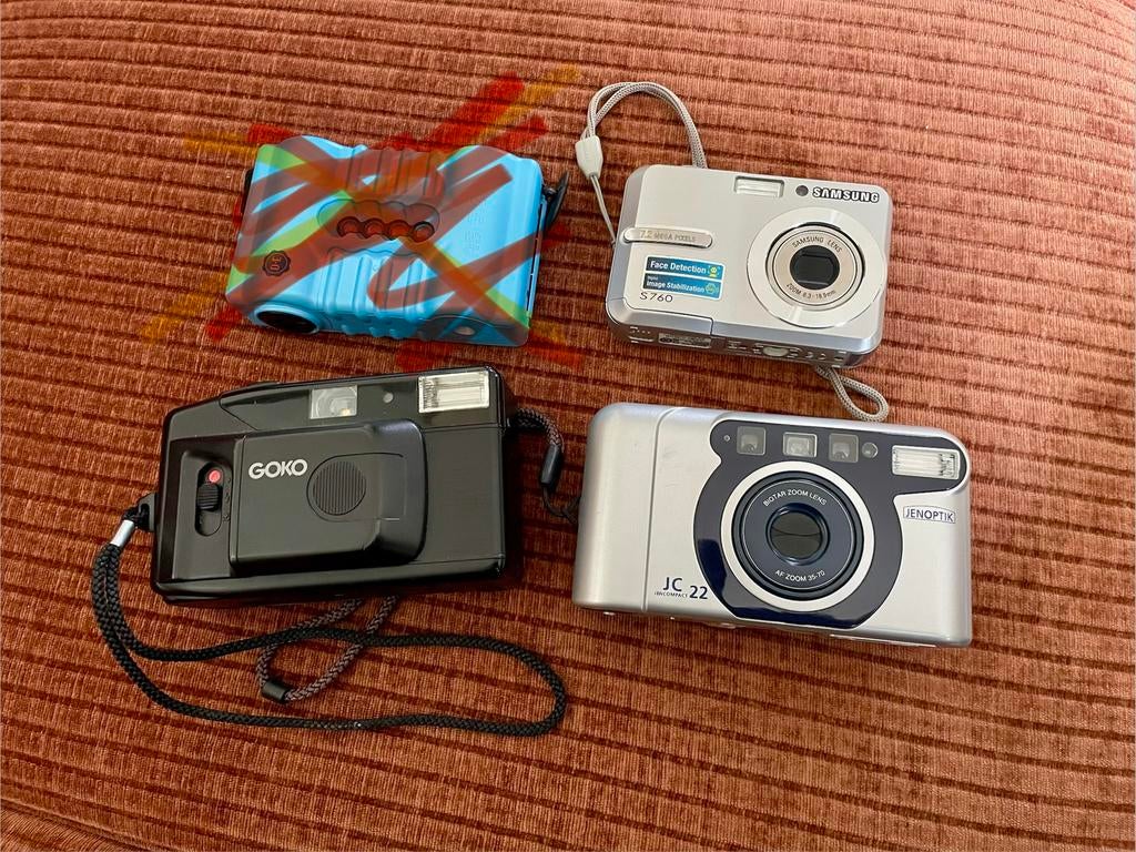 Diverse fototoestellen: Compact, Analoog en Digitaal, Audio, Tv en Foto, Fotocamera's Analoog, Ophalen of Verzenden, Gebruikt