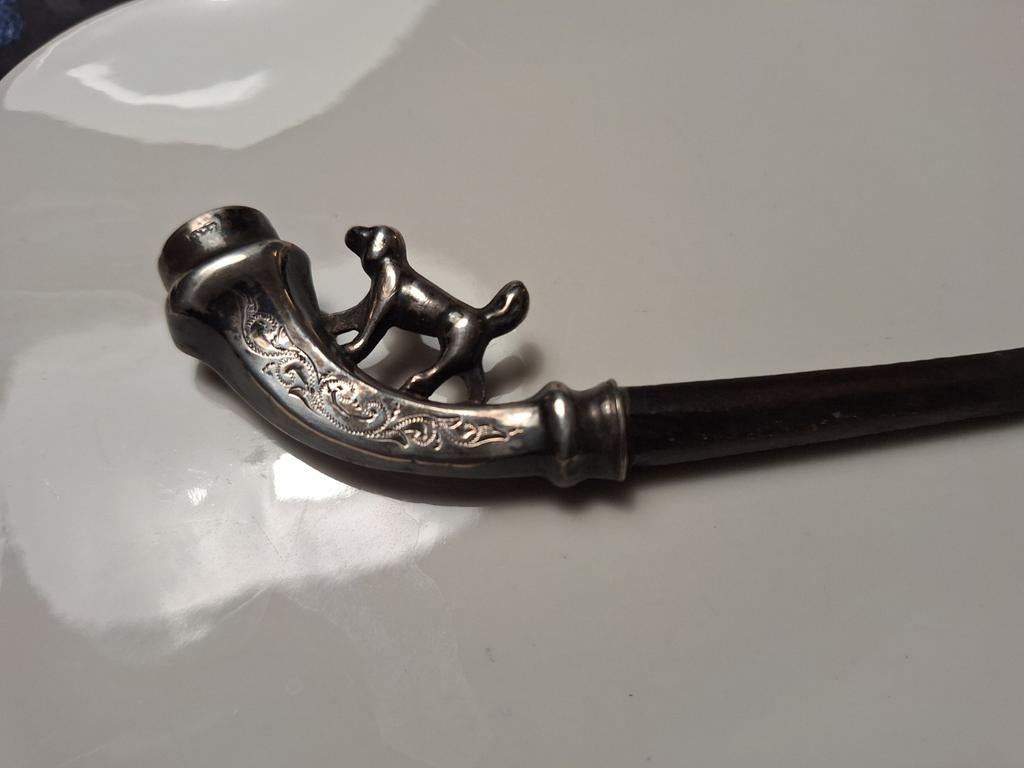 Antiek zilveren bruidegomspijpje, 19e eeuws, Ophalen of Verzenden