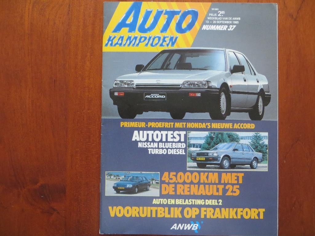 Autokampioen 37 1985 Nissan Bluebird TD, Honda Accord, Ophalen of Verzenden, Nieuw, Honda