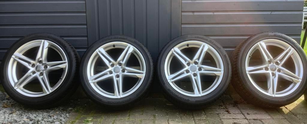 Audi Speedline velgen 18 inch + Hankook banden, 18 inch, 245 mm, Ophalen of Verzenden, Zomerbanden