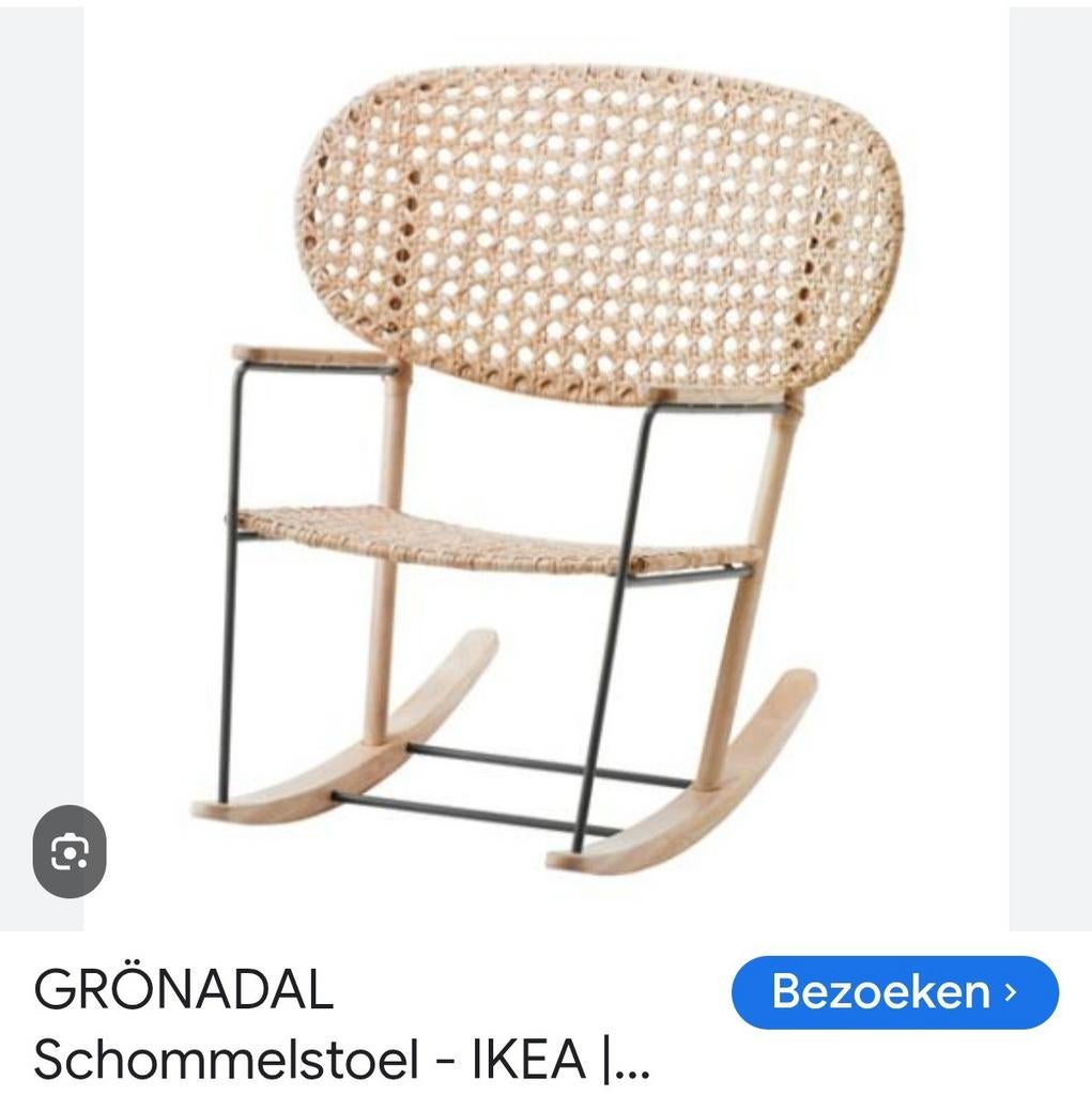 Schommelstoel Grönadal Ikea, Ophalen, Zo goed als nieuw, Wit, Eén