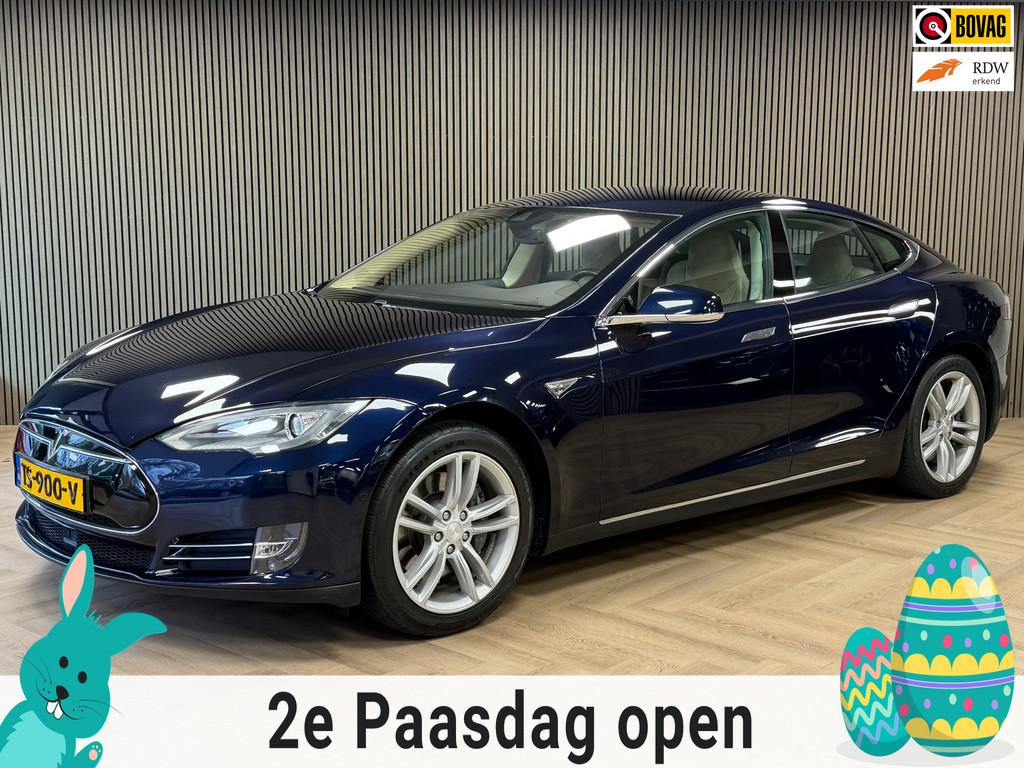 Tesla Model S 60 Base NAVIGATIE CAMERA PDC CRUISE AIRCO LEDE, Achterwielaandrijving, Gebruikt, Beige, Met garantie (alle)