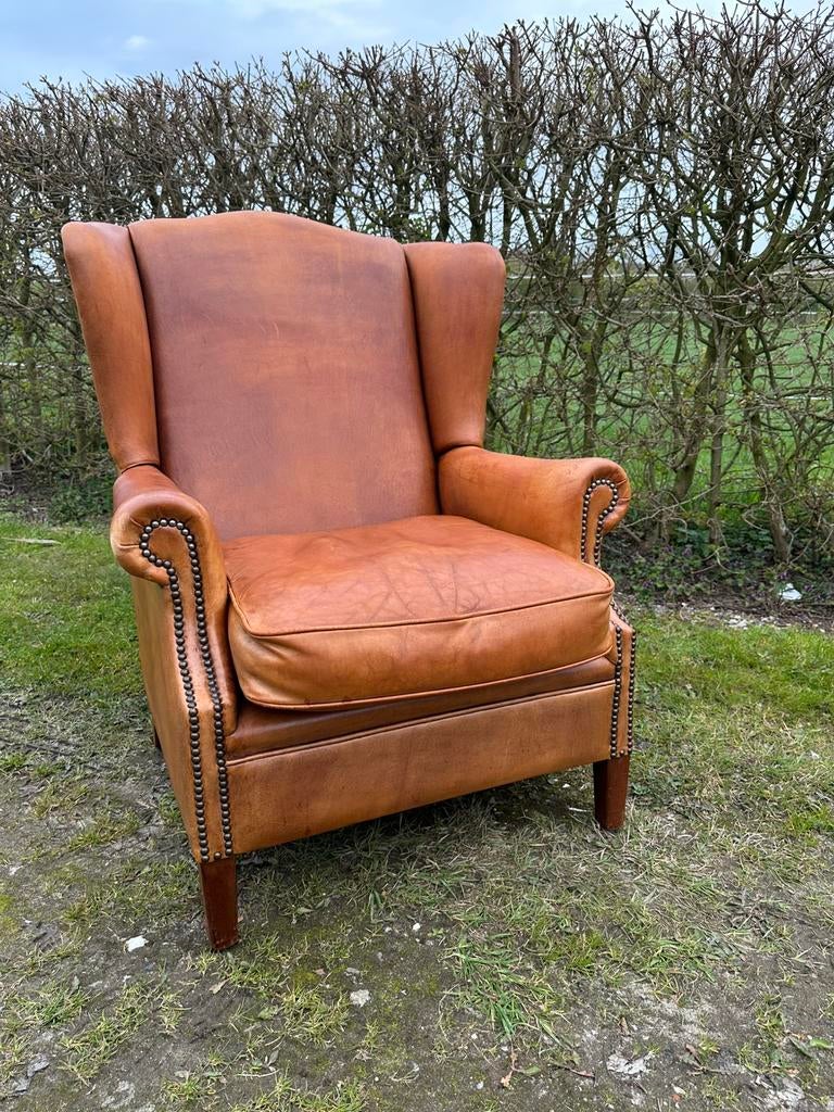 Schapenleren oorfauteuil. Bendic., Ophalen, ., ., .