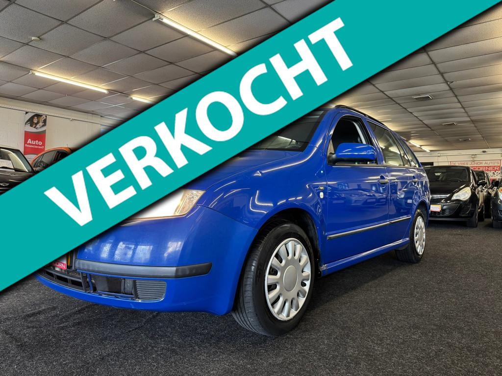 Skoda Fabia Combi 1.4-16V Comfort AUTOMAAT, cruise control,, 450 kg, Gebruikt, 4 cilinders, Blauw