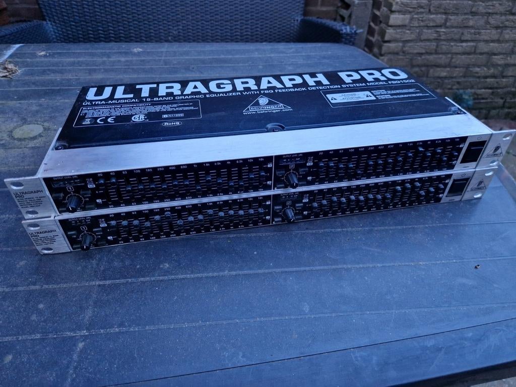 2x Ultragraph Pro FBQ1502 15-bands grafische equalizer, Muziek en Instrumenten, Effecten, Ophalen, Gebruikt, Equalizer
