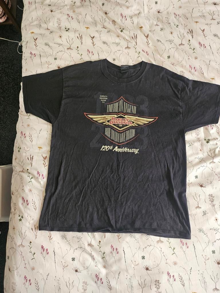 Harley davidson 120 aninverseray shirt, Kleding | Heren, T-shirts, Ophalen of Verzenden, Zo goed als nieuw, Overige maten, Zwart