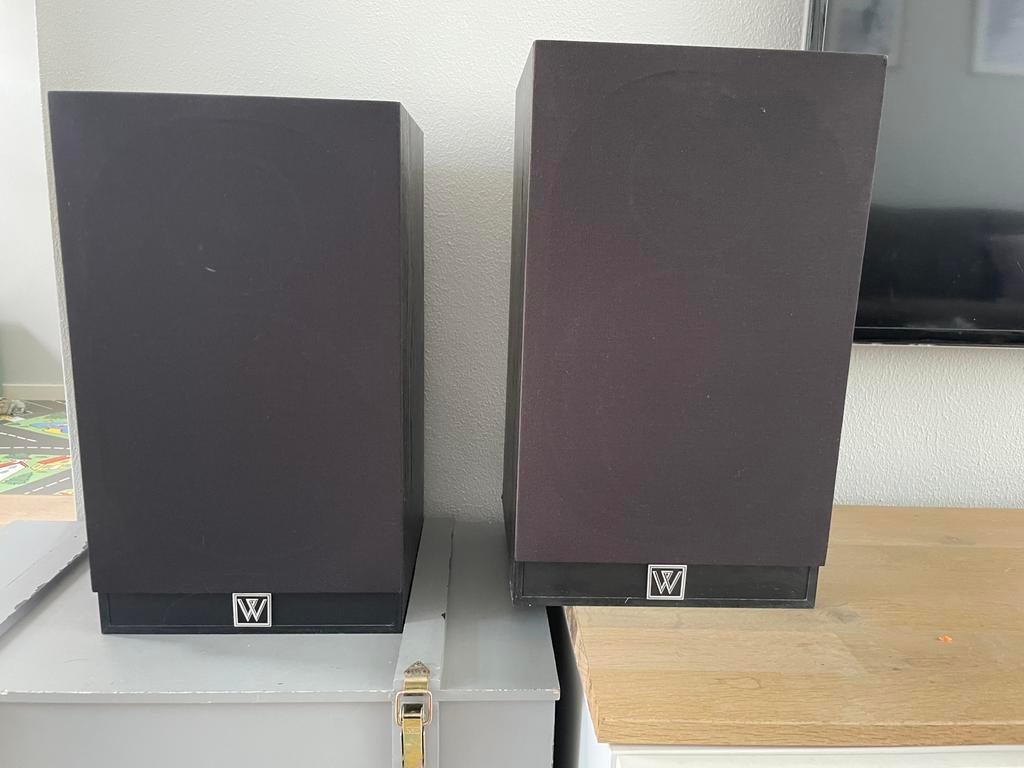 Wharfedale 505.2 Boekenplank Speakers - 100W, Audio, Tv en Foto, Gebruikt, 60 tot 120 watt, Front, Rear of Stereo speakers, Ophalen