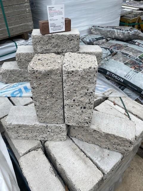 Granuwall muurblok 30x12x12 nuance greige, Tuin en Terras, Bielzen en Borders, Ophalen, Blok, Nieuw, Minder dan 25 cm