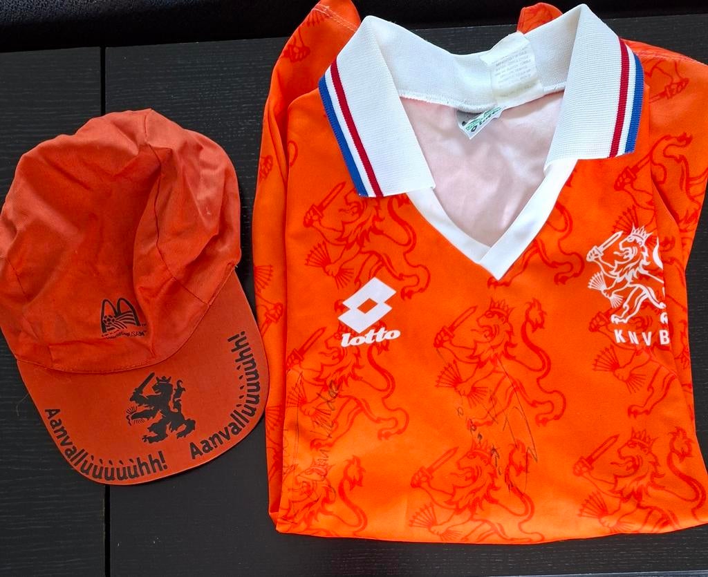 origineel Nederlands elftal shirt, gesigneerd Peter Bosz en, Maat L, Ophalen of Verzenden, Nieuw, Shirt