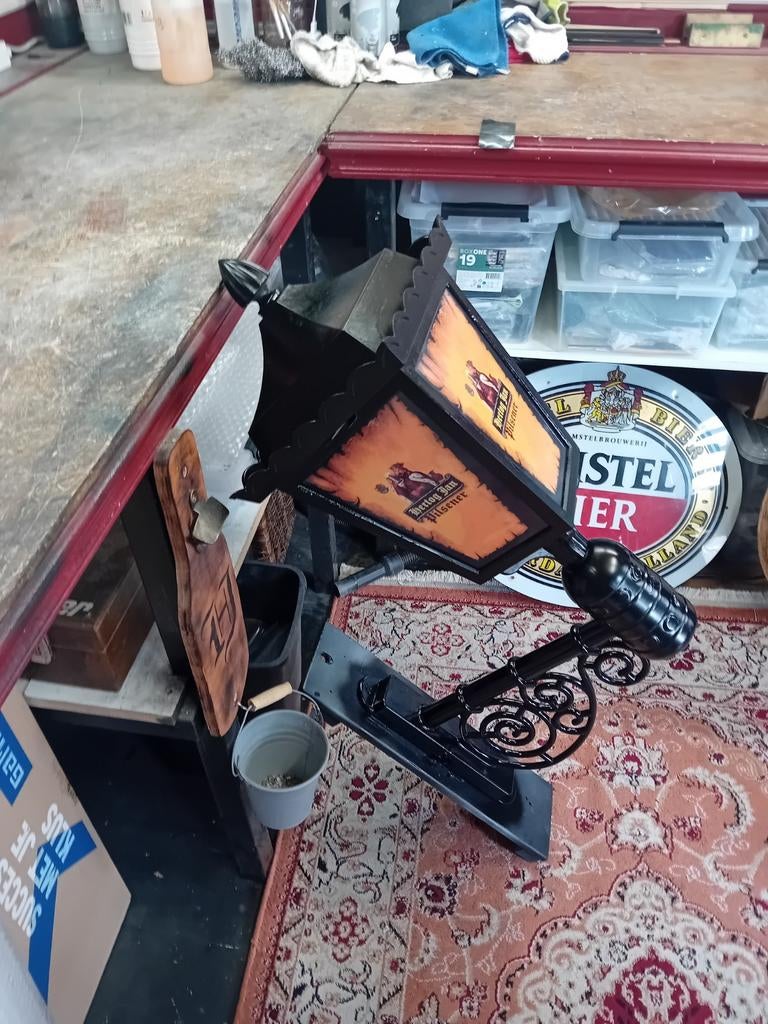 Mooie Hertog-Jan lantaarn, Verzamelen, Biermerken, Ophalen, Zo goed als nieuw, Reclamebord, Plaat of Schild, Hertog Jan