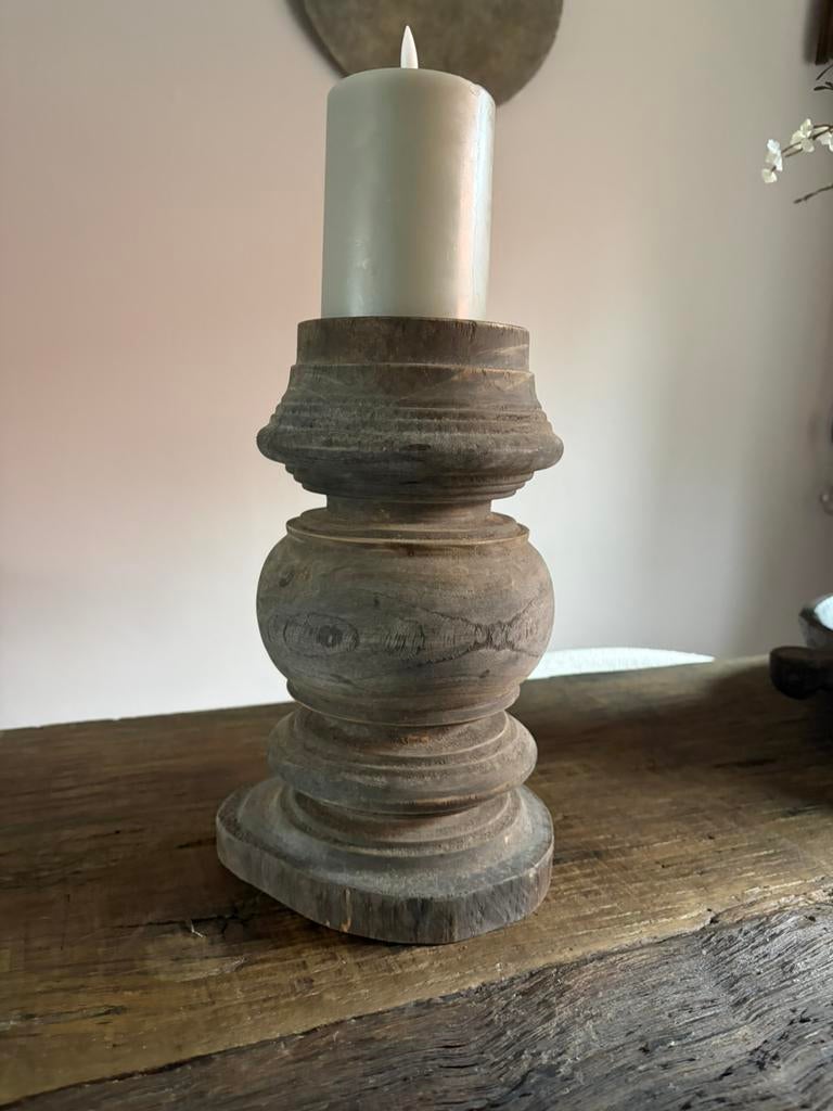 LUKSA kandelaar yovita, Huis en Inrichting, Woonaccessoires | Kandelaars en Kaarsen, Ophalen of Verzenden, Zo goed als nieuw, Hout