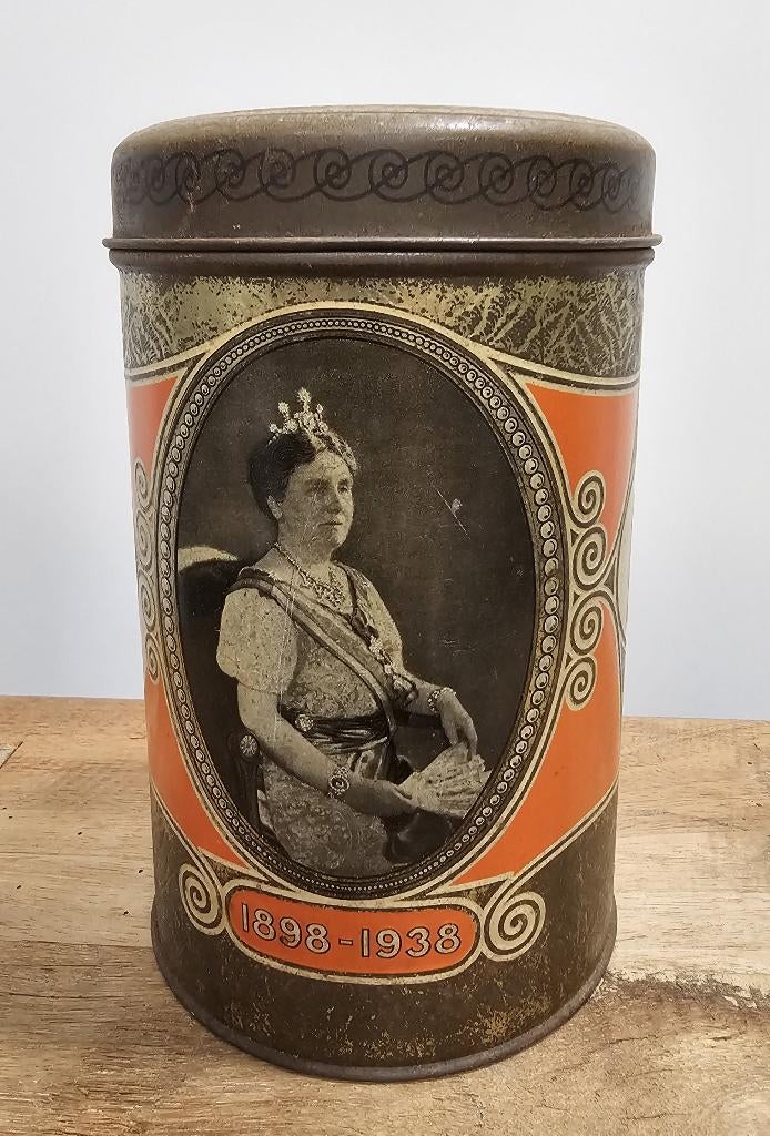 OUDE JUBILEUM BESCHUITBUS - 40 JAAR KONINGIN WILHELMINA, Verzamelen, Ophalen of Verzenden, Gebruikt, Nederland, Overige typen