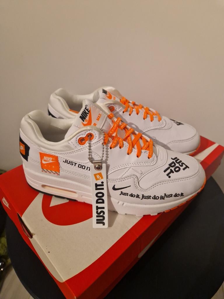 Nike Air Max 1 LX Just Do It, Ophalen, Nieuw, Oranje, Sneakers of Gympen