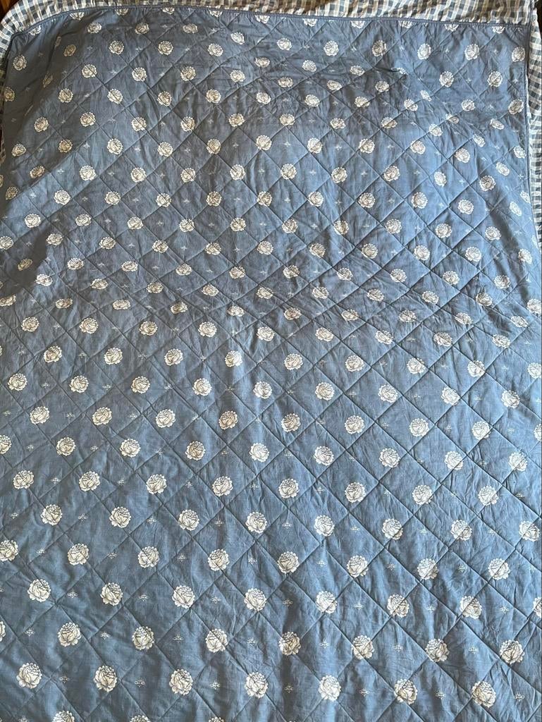 Grand foulard, sprei, woondeken 230 x 280, Huis en Inrichting, Gebruikt, Blauw, Overige typen, Tweepersoons