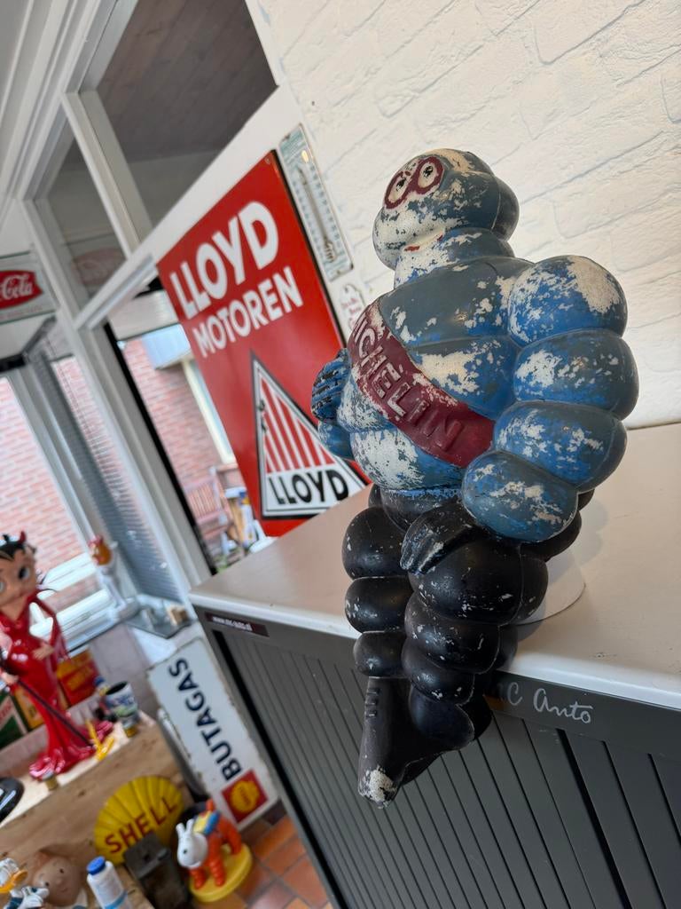 Vintage Michelin Bibendum Beeld - Uniek Decoratiestuk, Ophalen, Gebruikt, Gebruiksvoorwerp, .
