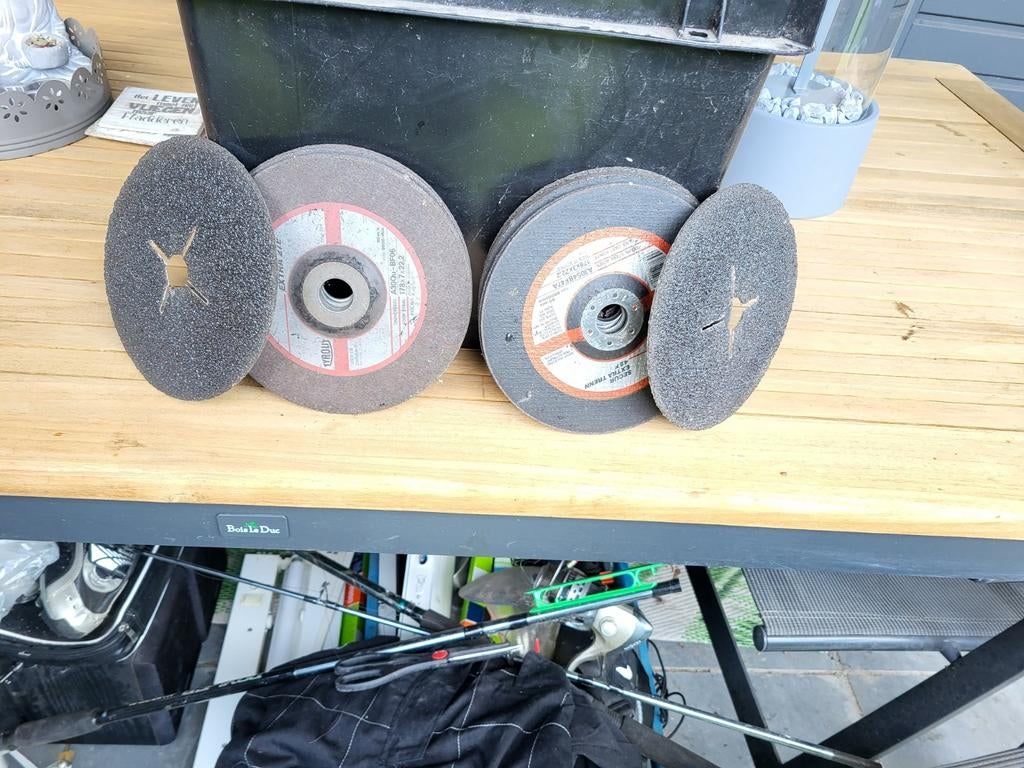 Diverse slijpschijven en lamellenschijven, Doe-het-zelf en Verbouw, Gereedschap | Slijpmachines, Ophalen, 1000 watt of meer, Haakse handslijpmachine