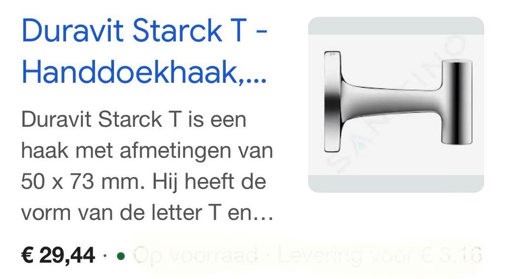 Handdoekhaak, Ophalen of Verzenden, Nieuw