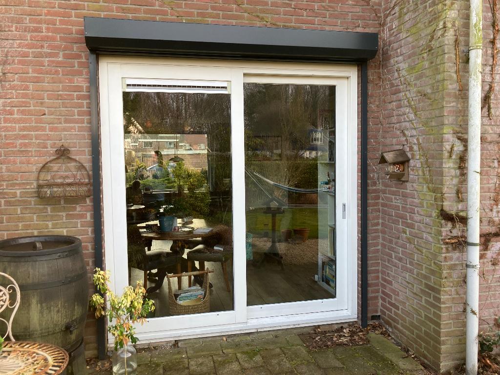 Schuifpui, Hardhout, HR++, 2006, BxH: 2335x2450mm, Ophalen, Gebruikt, 225 cm of meer, Inclusief glas