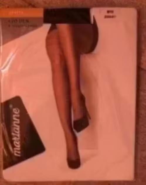 Marianne panty glanzend, Maat 36/38 (S), Verzenden, Zwart, Nieuw