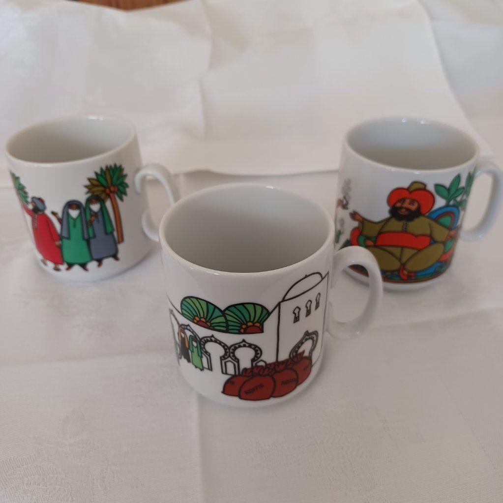 koffiemokken “1001 Nacht” – Van Nelle (jaren ’70), Huis en Inrichting, Keuken | Servies, Ophalen of Verzenden, Zo goed als nieuw