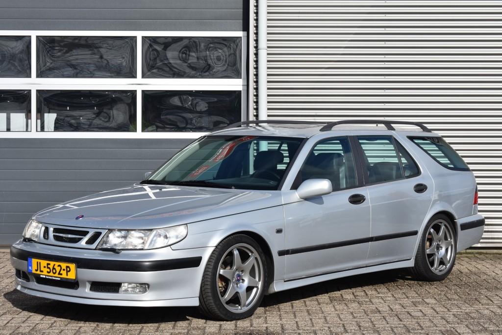 Saab 9-5 2.3 TURBO AERO / TROLL / HIRSCH / GEREVISEERD / AUT, Auto's, Saab, Gebruikt, 4 cilinders, 2290 cc, Lederen bekleding