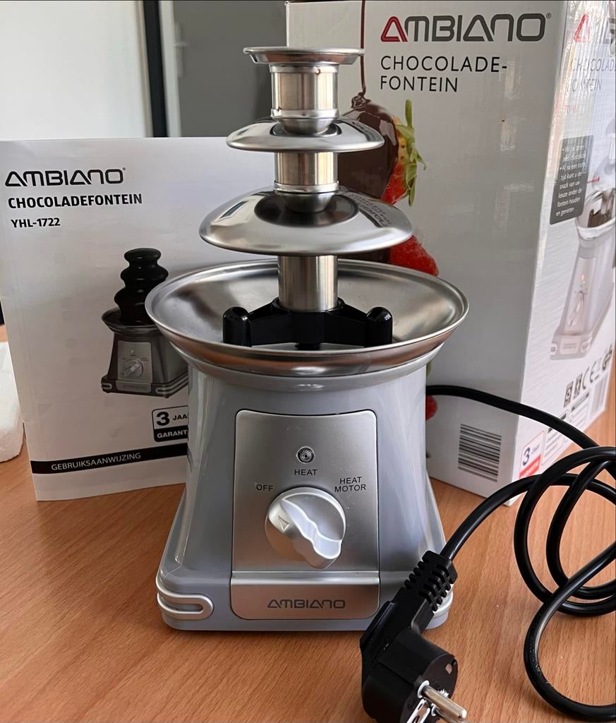 Ambiano chocoladefontein roestvrijstaal 70W, Ophalen of Verzenden, Gebruikt
