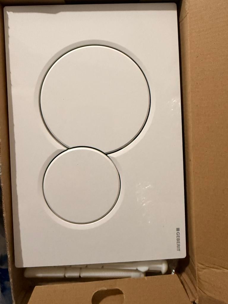 Geberit Sigma 01 Bedieningsplaat Frontbediening Wit, Ophalen, Nieuw, Toilet