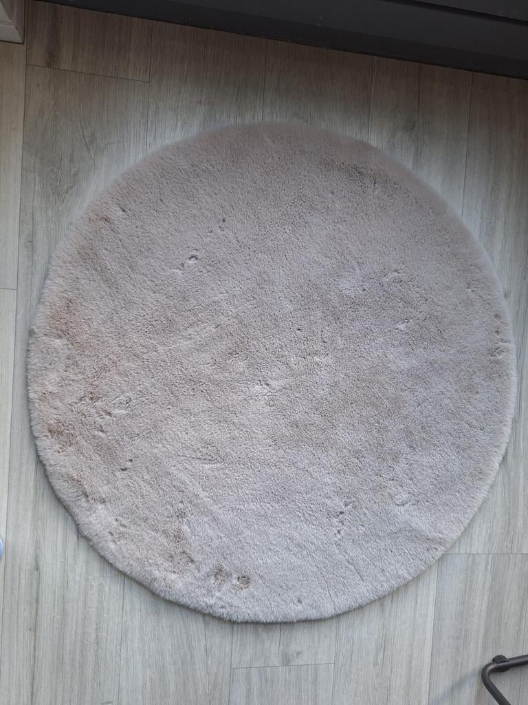 Vloerkleed rond, 50 tot 100 cm, Beige, Rond, Ophalen of Verzenden