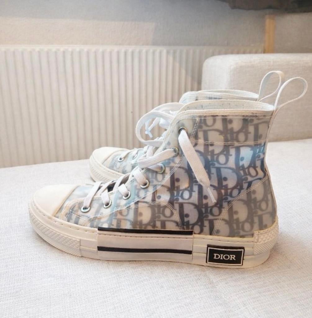 Dior B23 High-Top Sneakers Maat 42, Kleding | Heren, Schoenen, Ophalen of Verzenden, Gedragen, Wit, Sneakers of Gympen