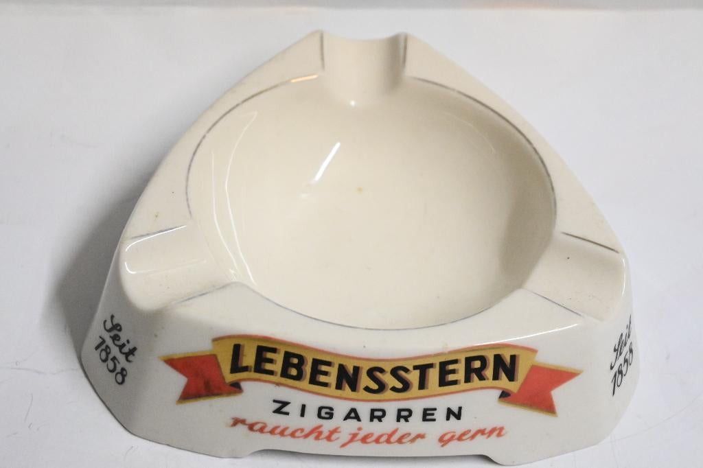 lebensstern raucht jeder gern sigaren merk asbak, Verzamelen, Ophalen of Verzenden, Zo goed als nieuw, Asbak