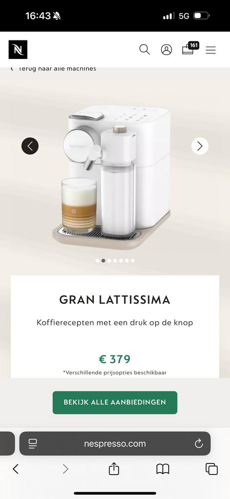 Nespresso apparaat te koop, Ophalen of Verzenden, Gebruikt, Espresso apparaat