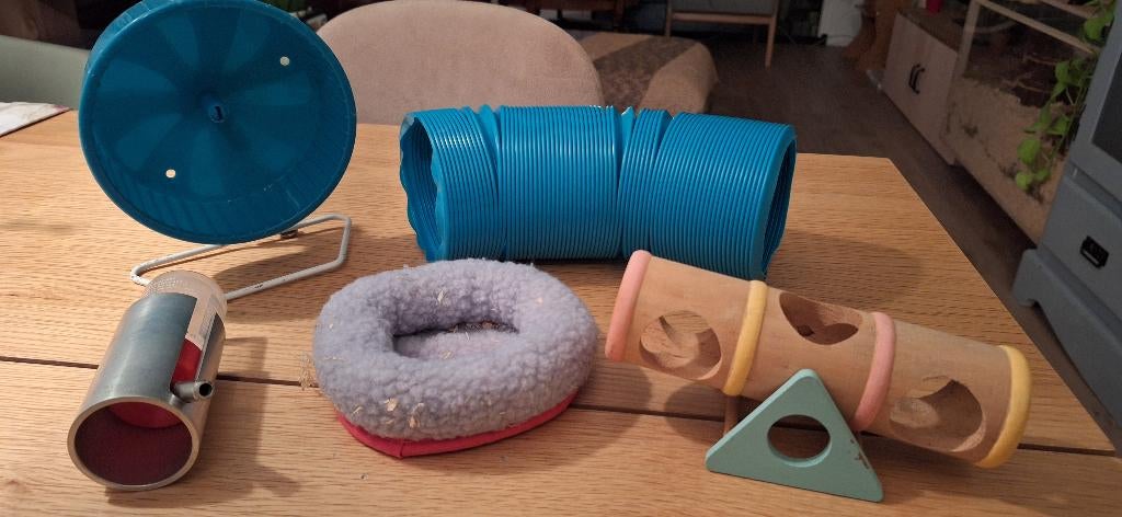 Hamster/muis spullen, looprad, wipwap, tunnel, Kooi, Gebruikt, Minder dan 75 cm, Muis