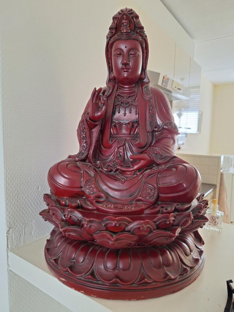 Kunstof Boeddha 47 cm hoog, Ophalen of Verzenden