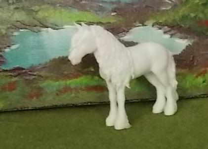 Witte Fries 12 - zo groot als Schleich, Ophalen of Verzenden, Nieuw, Paard, Beeldje of Figuurtje