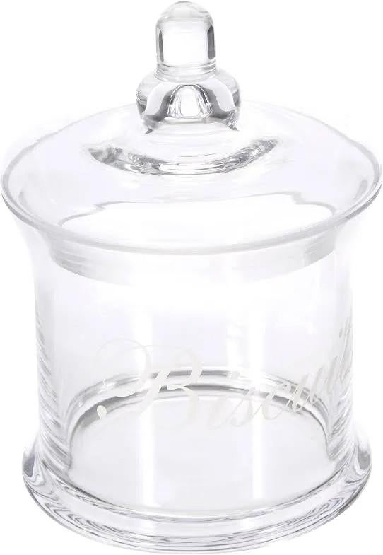 Bonbonnière Glas met Opschrift "Biscuits" - 19 cm Nieuw, Huis en Inrichting, Keuken | Keukenbenodigdheden, Nieuw, Ophalen of Verzenden