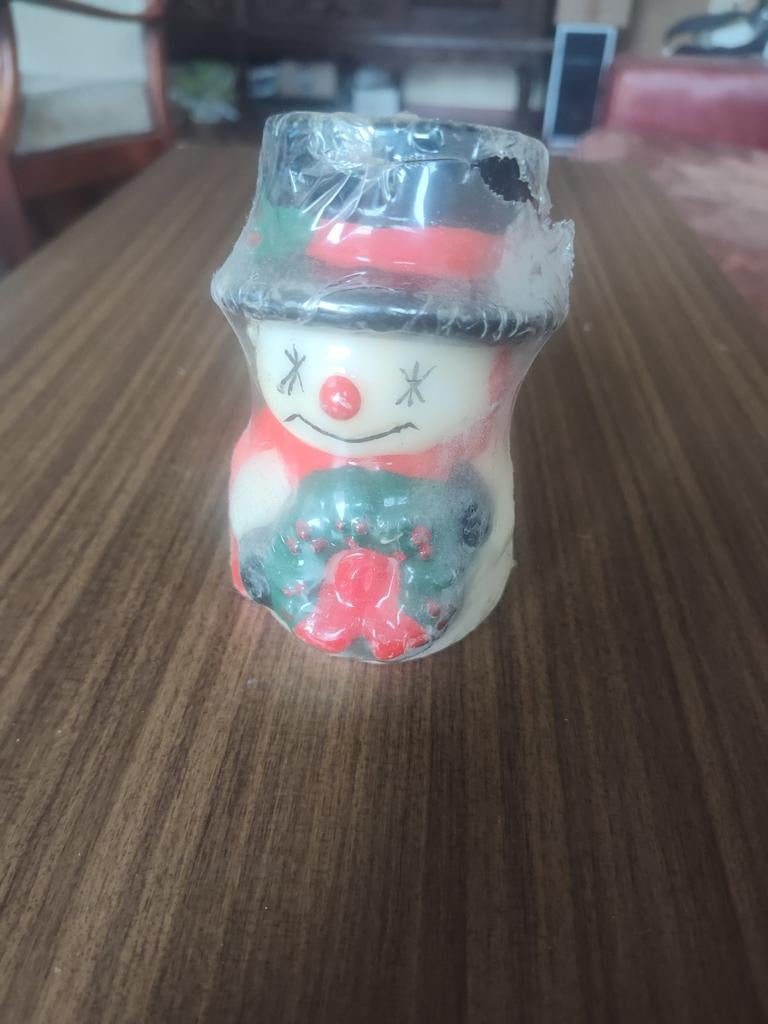 Kaars kerst sneeuwpop, Ophalen, Nieuw