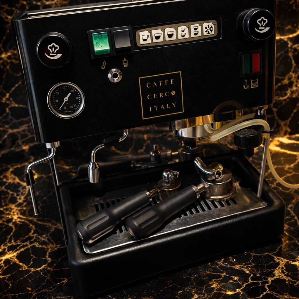 Zo goed als nieuwe Caffe Cerco Italy espressomachine, Witgoed en Apparatuur, Koffiezetapparaten, Zo goed als nieuw, Gemalen koffie